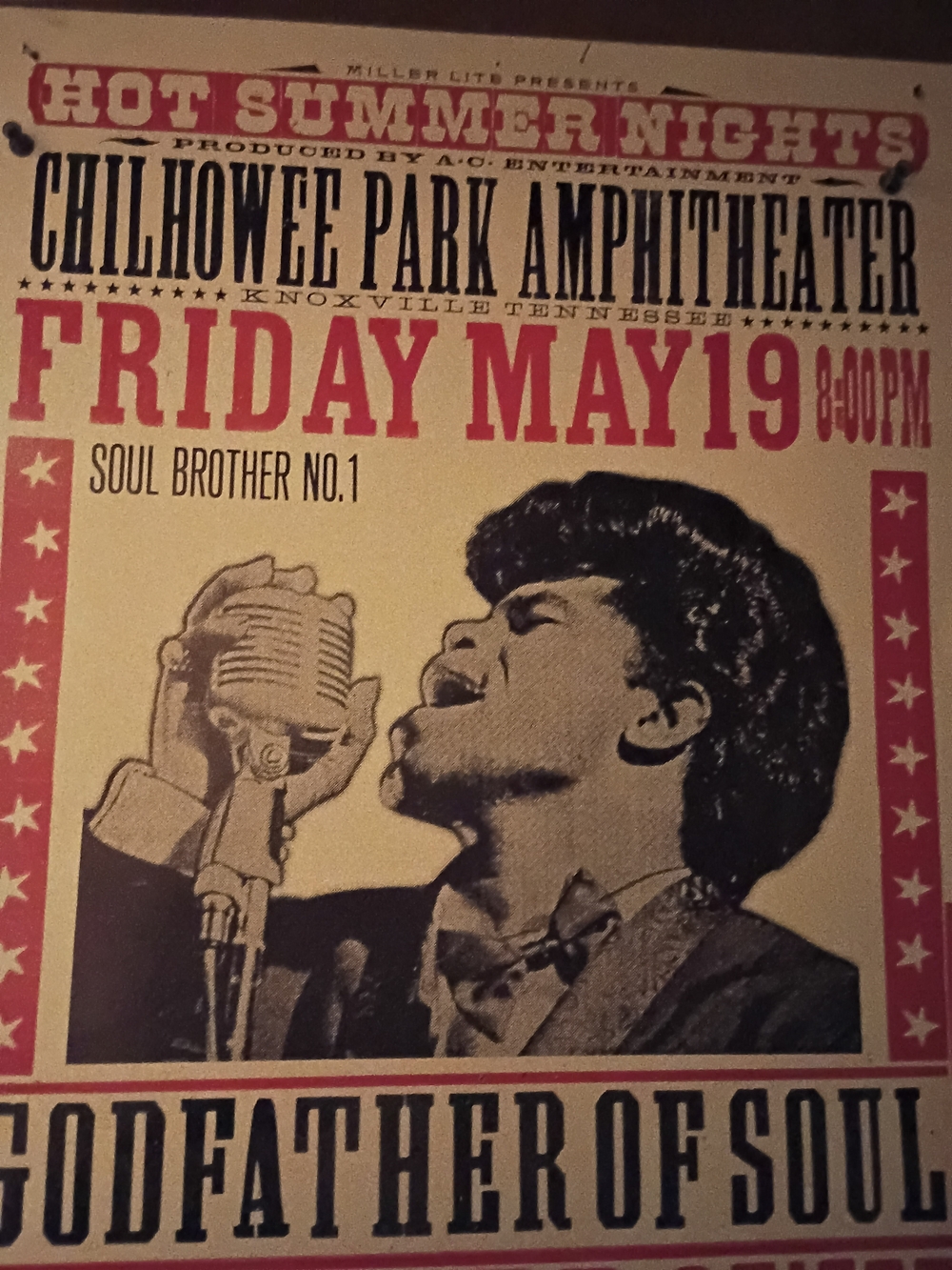 Vintage James Brown 'Godfather of Soul' Poster- Black/Brown